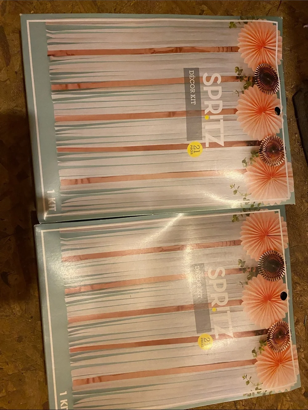 Spritz Peach and White Fringe Party Backdrop Kit